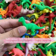 Soft Rubber Lifelike Small Dinosaur Figurine, Tyrannosaurus Rex Model Toy, Desktop Decor, Aquarium Landscape - Multicolor - View 3