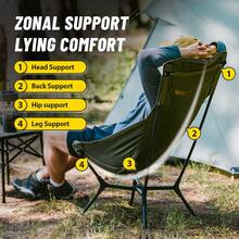 Naturehike 1pc Outdoor Fishing & Camping High Back Folding Chair, 150KG Weight Capacity - Multicolor - View 7