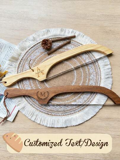 Personalized Bread Knife, Customized Name Bread Knife, Homemade Sourdough Bread Slicing Knife, Violin Knife, Serrated Bagel Knife