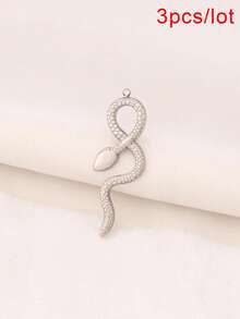 3pcs Stainless Steel Snake Pendant Findings 18K Gold Plated Charms For DIY Jewelry Making Supplies Accessories - Pendants - View 25