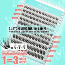 Kit de Pestañas en Racimo Extennes de Pestañas en Racimo DIY 10-18mm 120pzas Pestañas les Suaves con Pinzas para Pestañas-Pestañas les Falsas Ojos de Gato en Racimos Individuales NGDY81 - negro - Ver 6