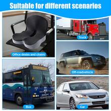 Seat Cushion Memory Foam Pads For Truck Driver Office Chair Cushion Home Chair Cushion Car Non Slip Pad Sitting Ergonomic Cushions For Office Workers Car Drivers (Dark Grey) - 坐墊靠背一體 - 查看 2