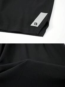 男女通用轻便休闲短裤，透气速干户外运动健身跑步百慕大短裤 - 黑色 - 查看 6