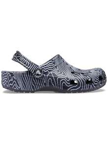Crocs Unisex-Adult Classic Graphic Clogs - Deep Navy/Multi - View 2