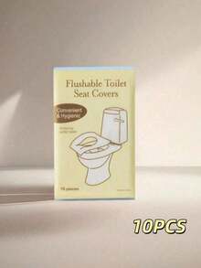 60pcs/Pack Disposable Toilet Seat Covers, Thick Waterproof Reusable, Travel Toilet Paper Covers For Public Restrooms, Camping, Flights - 10 Tablets - View 2