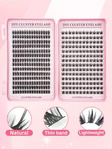 392 sợi mi giả dạng chùm D-Curl, dụng cụ trang điểm DIY thiết yếu, dung lượng lớn, mềm mại và tự nhiên, thân thiện với người mới bắt đầu, dày và bông xốp, bộ mi riêng lẻ, bền lâu và dày dặn, nhiều kiểu dáng, phù hợp cho người mới bắt đầu và sử dụng hàng ngày, thích hợp cho đám cưới, tiệc tùng, cosplay và lễ hội âm nhạc. - Nhiều màu - Xem 4