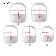 5pcs Men's Beard Shaping Tool Kit, ABS Material Beard Stencil Prints Allows You To Outline And Trim Various Beard Styles Like Curved Or Straight Sideburns, Goatee And Mustache Grooming Set, Time-Saving - Multicolor - View 8