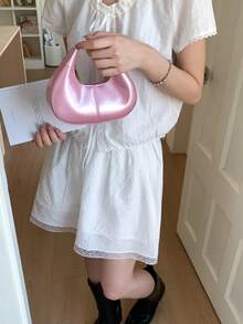 Compact, Lightweight, Stylish And Exquisite Handbag With A Crossbody Strap. 2026 New Model. Fashionable And Retro Style. Women's Bag. - Pink - View 7