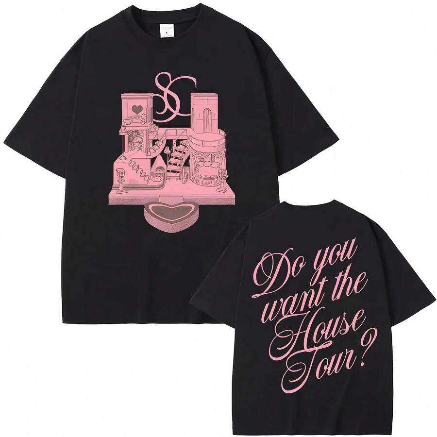 House Tour T-Shirt 2026 New Style Sabrina Carpenters Same As Official Website High QualityTee-Shirt C - màu đen - Xem 1