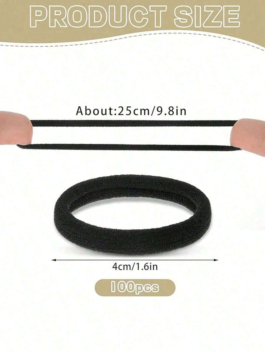 100pcs Fashion Simple High Elastic Thick Hair Ties, Suitable For Daily Use And Gifting. Can Be Used As Hair Ties, Ponytail Holders, Headbands And Sports Headbands. Suitable For Women And Girls, Perfectly Holds Long Hair. Also Suitable For Teenagers. |   Fashion Hair Tie Series |   Durable Hair Ties (100/50/20/1pc Options) - 1件裝 - (試用裝) - 查看 1