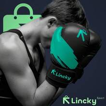 Lincky guante de boxeo, par de guantes ideal para entrenamiento intensivo, guantes de lucha libre de alta sujeción talla 8 oz, 10 oz, 12 oz - 10 oz - Ver 6