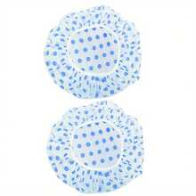 1/2/4个装防水浴帽，可重复使用弹性EVA塑料沐浴发帽，带可调节绑带，适合女性，水疗沙龙护发帽 - 浴帽 - 查看 13