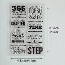 Handmade DIY Photo Album & Card Decorative Transparent Rubber Stamps, Transparent Stamps With Inspirational Quotes - Seal - View 9