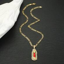 一件式优雅圣母玛利亚天主教项链，时尚瓜达卢佩圣母像奖章吊坠项链，个性化设计祈祷信仰珠宝，日常/圣诞节/母亲节 - 聖母Guadeloupe - 查看 3