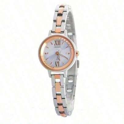Orient Women's Luxury Rose Gold Stainless Steel Watch, Elegant White Dial Quartz Wristwatch With Calendar Function, Suitable For Daily Wear. SWD09001V0