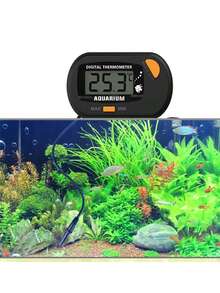 1个/3个装水族箱温度计，爬行动物吸盘式宠物鱼缸防水电子温度计带探头，数字水族箱精准温度计带记忆功能，适合家庭使用 - 查看 1