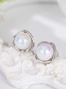 1 Pair Elegant Stud Earrings For Women For Party Engagement Anniversary Jewelry Valentine's Day Gift - 1# - View 5