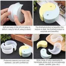 2件套阴阳太极蜡烛模具，石膏模具，花盆模具，阴阳硅胶模具，创意树脂浇铸模具，适用于手工烛台、肥皂、家居装饰香氛硅胶模具 - A-2PCS - 查看 5