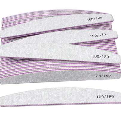 Kit 20 Lixas de Unha Bumerangue Laváveis 100/180 – Uso Profissional Para Gel/ Fibra e Acrílico