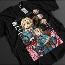 Delicious In Dungeon Shirt Laios Tshirt Marcille Shirt Senshi Top Anime Tee - 黑色 - 查看 7