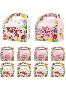12/8/5件装母亲节鲜花礼盒 - 饰有“母亲节快乐”字样，包含玫瑰、纸杯蛋糕和五彩纸屑 - 是派对装饰和庆祝活动的理想用品，礼盒 | 五彩纸屑装饰 | 装饰糖果盒 - 多色 - 查看 1