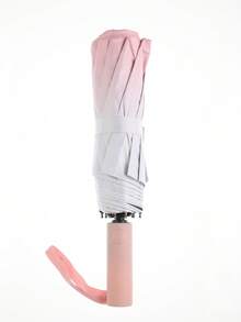 1 pieza Paraguas automático completamente automático de doble dragón 2+1 con degradado, tela con recubrimiento negro, UPF50+ Protección solar profesional. Bloquea el 99% de los rayos UV, impermeable bajo la lluvia, protector solar bajo el sol, paraguas para todo tipo de clima. - 5024 Gradiente de apertura y cierre automático - Ver 7