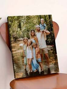 Impresión en lienzo personalizada con marco de madera de pino, póster de marco de foto personalizado para boda, decoración de pared de tela estirada moderna con respaldo autoadhesivo, regalo de decoración de foto personalizada - Multicolor 13 - Ver 9