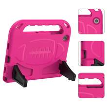 Lightweight Handheld Tablet Protective Case With Screen Protector, Sturdy Handle Stand Protective Cover - Hot Pink - View 3