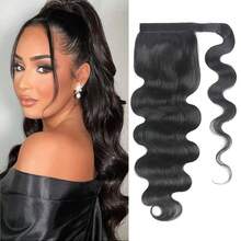 BINF Valentine's Date Look Human Hair Body Wave Ponytail With Magic Paste Warp Around Spring Flower Sea Check-In 100% Brazilian Virgin Human Hair Ponytail For Women Natural Color Valentine's Confession Look 8-24Inch Body Wave Ponytail Extension Human Hair Spring Outing Style Wrap Around Magic Paste Ponytail Clip In Spring Flower Sea Check-In Real Brazilian Virgin Human Hair Pieces Natural Black Couple Photo Shoot Style Ponytail Extension Human Hair Clip In Pony Tail Hair Extensions Early Spring Shopping Look Curly Wave Thick Natural Looking Hair Pieces Flower Sea Date Look Body Wave Human Hair Ponytail Spring Commute Style Magic Paste Warp Around Curly Human Hair Extension Valentine's Day Limited Wig - Body Wave Wrap Around Ponytail - 查看 8