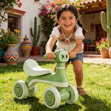 Bicicleta de Equilibrio para Bebé para Niñas de 1 Año de Edad Regalos, 10-12 Meses Bicicleta de Equilibrio para Niños Pequeños Sin Pedal con 4 Ruedas Silenciosas, Regalo de Primer Cumpleaños - Multicolor - Ver 9