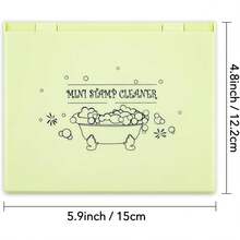 5.9 X 4.8 Inch Double-Sided Synthetic Brush Stamp Cleaning Pad, Suitable For Stamps, Stamp Pads, Rubber Stamps Cleaning (Yellow) - TT1006 - View 2