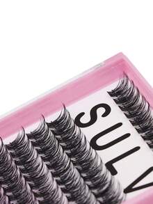 120 piezas Sulv Racimos de pestañas DIY para extensiones de pestañas, a elegir entre rizo D de 8-20mm, pestañas individuales en racimos para aplicación en casa - D - Ver 3