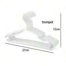 10/20pcs Kids Hangers, 10.63 Inch Small Plastic Children's Clothes Hooks, Durable Non-Slip Hangers, Kids Hangers, Baby Hangers, Plastic Baby Clothes Hangers, Extremely Durable Children Hangers, Toddler Hangers, Baby Room Clothing Storage - Multicolor - View 2