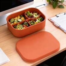 1 pezzo Lunch Box in silicone, Contenitore Bento portatile sigillato per microonde, adatto per lavoratori d'ufficio, picnic all'aperto - Multicolore - Visualizzare 6