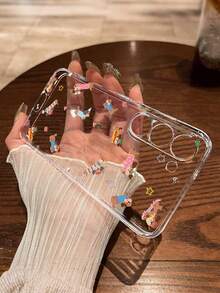 Cartoon Dog Painted Transparent Minimalist Fashion Creative Shockproof Phone Case Compatible With IPhone 17/17Pro/17ProMax/16/11/16Pro/16Plus/16ProMax/16E/15ProMax/13/14/12/XS/XR/7G/8P, Compatible With Samsung Galaxy S25/S25Plus/S25 Ultra/A16/A36/A26/A56/A50/A12/A32 S26 S26Plus - Multicolor - View 6