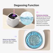 2-In-1 Ultrasonic Cleaner Machine For Nail Tools, Jewelry, Rings, Watch Strap With UV Sterilization, 48KHz, 6oz SUS304 Stainless Steel Tank Nail Tool Sterilizer For Nail Bit, Nail Brush And Nail Cutter - White - View 3