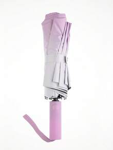 1 pieza Paraguas automático completamente automático de doble dragón 2+1 con degradado, tela con recubrimiento negro, UPF50+ Protección solar profesional. Bloquea el 99% de los rayos UV, impermeable bajo la lluvia, protector solar bajo el sol, paraguas para todo tipo de clima. - 5024 Gradiente de apertura y cierre automático - Ver 4