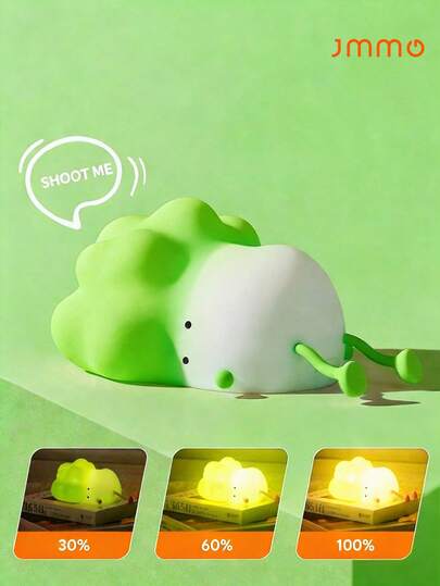 JMMO Lámpara de decoración de habitación, lámpara tipo repollo acostada, luz nocturna de silicona regulable en 3 niveles, lámpara de mesa recargable portátil para regalos de niñas y niños, regalos de Navidad, artículos esenciales para otoño, invierno, camping, vacaciones