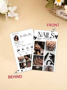 Customized Exquisite Nail Art Business Cards - These Beautifully Designed Nail Art Business Cards Can Not Only Serve As A Promotional Tool, But Also As A Mini Portfolio, Vividly Showcasing Various Stunning Nail Art Designs. - Multicolor - View 11