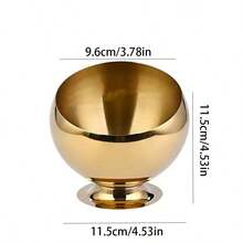 1个不锈钢餐厅酱料碗，斜口设计，创意水果皮碗，酒吧和KTV烟灰缸，防飞灰，耐摔耐用 - 彩色 - 查看 12