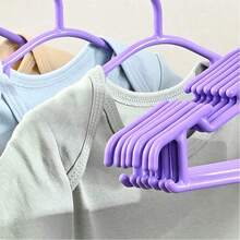 10/20pcs Kids Hangers, 10.63 Inch Small Plastic Children's Clothes Hooks, Durable Non-Slip Hangers, Kids Hangers, Baby Hangers, Plastic Baby Clothes Hangers, Extremely Durable Children Hangers, Toddler Hangers, Baby Room Clothing Storage - Multicolor - View 6