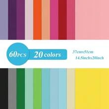 60 Sheets Kraft Brown Multicolor Tissue Paper Bulk For Gift Wrapping DIY Art Craft Floral Decorations Birthday Baby Shower Party Festival Event Paper Crafts - Multicolor - View 3