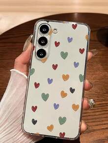 1个彩色线条爱心手机壳，软质保护套，兼容华为荣耀、Galaxy A04e/12/A13/A14/A34/A50/A52/A53/A54/S21/S22/S23/S24/S25/S25Ultra/S25FE/S26/S26 Plus/S26 Ultra/S26 Edge、6A/7A/8A、12T/13T/15T/15T Pro，国际版，非国内版 - 無色 - 查看 6