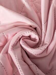 1pc Lightweight Breathable Silk-Like Summer Quilt, Solid Color Air Conditioning Blanket, Soft & Comfortable, Suitable For Bedroom, Dorm, Office Nap, Multiple Colors Available, Modern Style, Easy Care Washable Bedding, Without Pillow Insert - Cherry Blossom Pink - View 9
