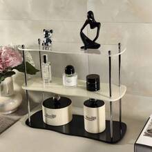 1pc Cosmetics Storage Rack, Powder Eyeshadow Lipstick Storage Rack, Vanity Makeup Storage Box, Perfect For Displaying Perfumes And Organizing Desk Accessories,Makeup Bag,Travel Essential - Multicolor - View 9