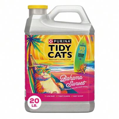 Clumping Cat Litter Odor Control With Bahama Sunset Scent 20 Lb Jug