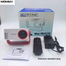 MOMAN [2025 Nuevo] Proyector portátil Full HD 1080P, proyector delgado y ligero, proyección inalámbrica para smartphone, WiFi, inteligente, mini portátil, adecuado para dormitorio, sala de estar, proyección en dormitorio - Ver 11
