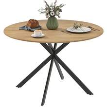 HOMCOM Mesas de comedor - Roble - Ver 6