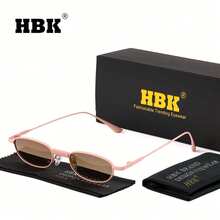 HBK 男士新款时尚眼镜,椭圆形小镜框设计,日常配饰,摄影道具,生日礼物,全套包装 - K39898 - 查看 35