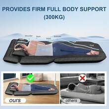 SUV Inflatable Air Mattress, Double-Sided Flocking Travel Camping Bed, Car Sleeping Mattress For Universal SUV With Air Pump 2 Pillows - Black - 查看 6